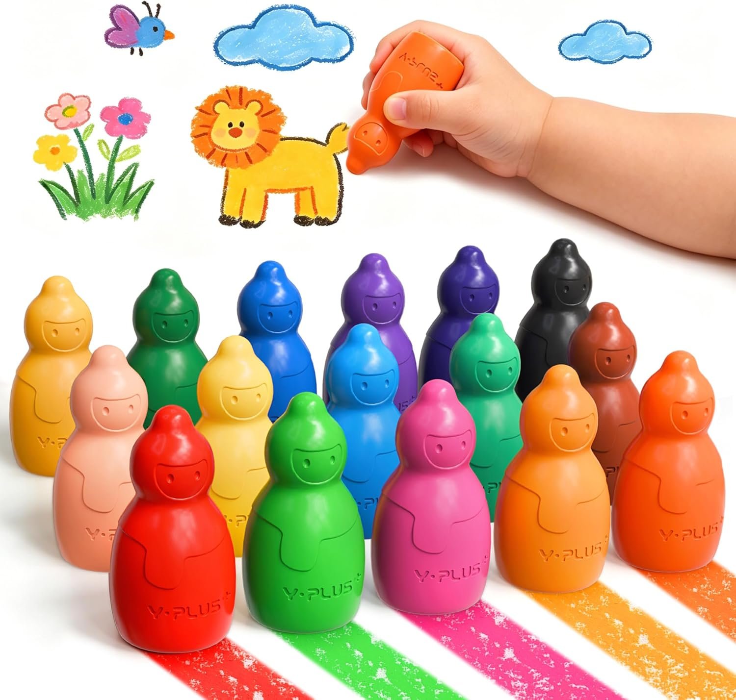 Jumbo Toddler Crayons 16ct Washable 1 Jumbo Toddler Crayons 16ct Washable