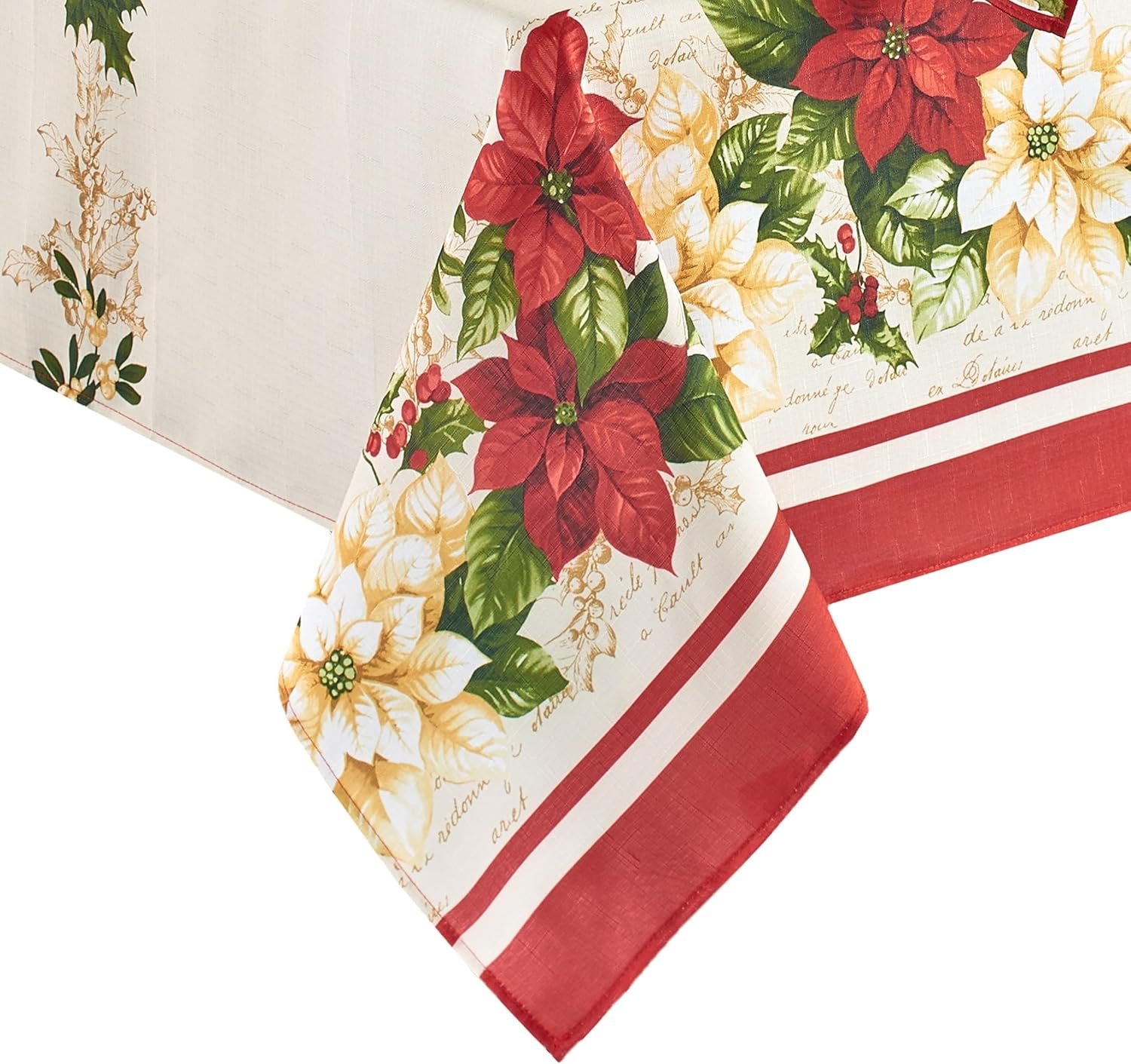 Elrene Poinsettia 52x70 Tablecloth 1 Elrene Poinsettia 52x70 Tablecloth