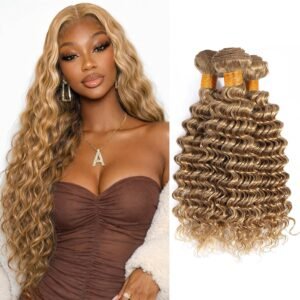Honey Blonde Deep Wave Hair Bundles