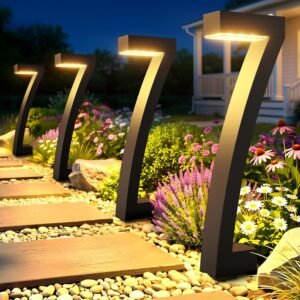 BUCASA Solar Lights 6 Pack Outdoor Pathway