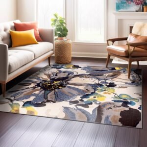 Rugshop 66″ Square Non Slip Area Rug