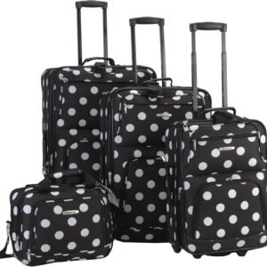Rockland Polka 4-Piece Luggage Set