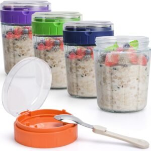 GLASS Overnight Oats Containers