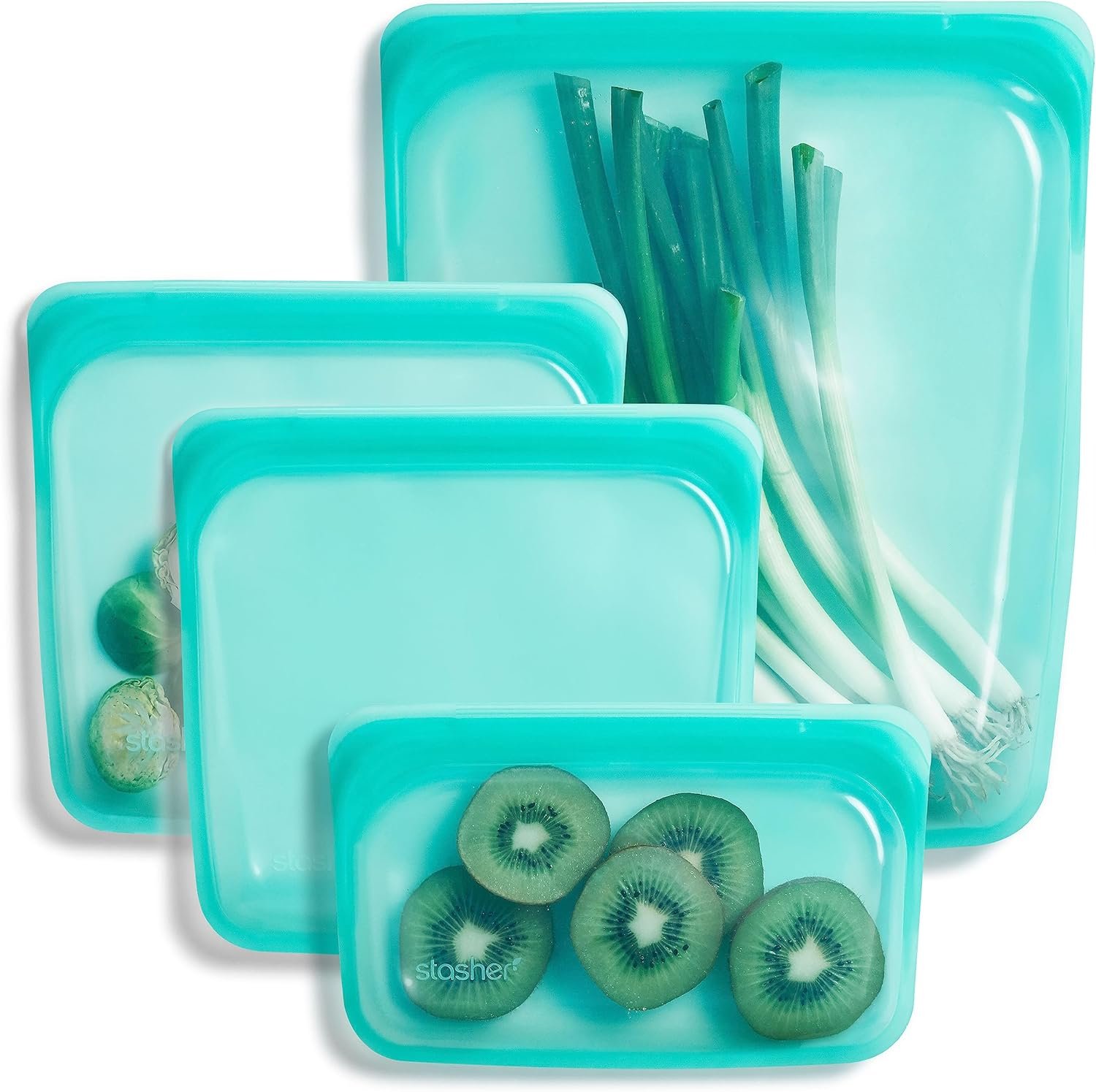 Stasher Reusable Food Storage Bags 4-Pack 1 Stasher Reusable Food Storage Bags 4-Pack