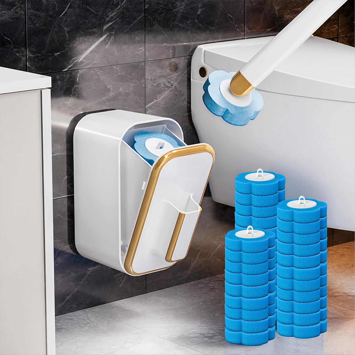 GQIRIL Disposable Toilet Cleaning Brushes 1 GQIRIL Disposable Toilet Cleaning Brushes