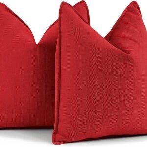 Red Chenille Pillow Sets