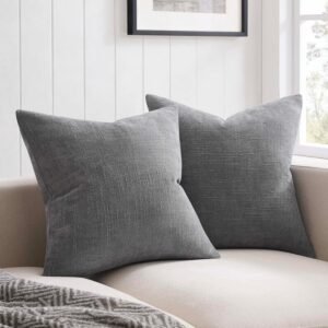 JUSPURBET Dark Gray Pillow Covers 50% Off