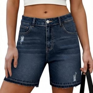 xx High-Waisted Denim Shorts