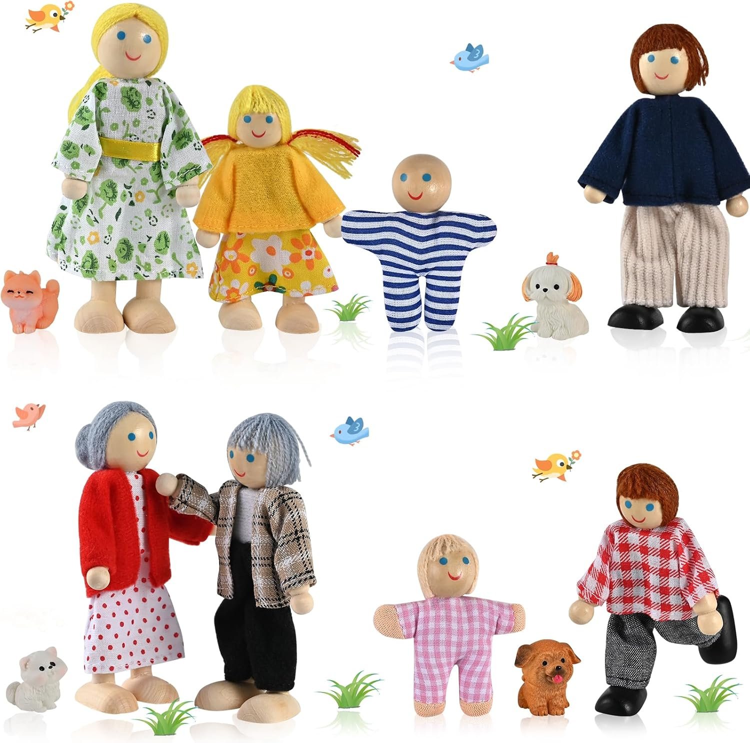 WoodTrove Wooden Dollhouse Figures 1 WoodTrove Wooden Dollhouse Figures