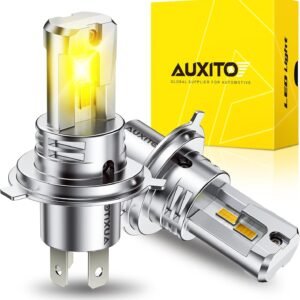 AUXITO H4 LED Yellow Bulbs for Foggy Nights