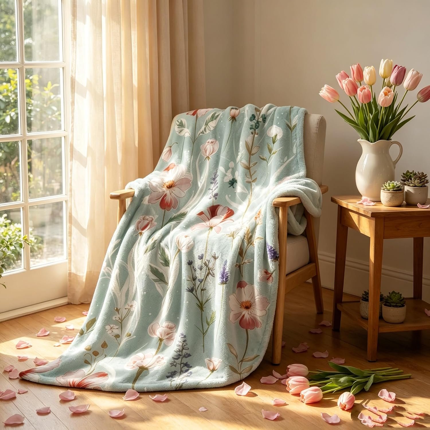 Floral Throw Blanket 50x60 1 Floral Throw Blanket 50x60