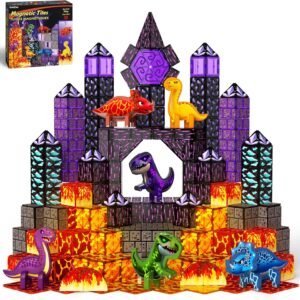 Dinosaur Magnetic Tiles 80Pcs