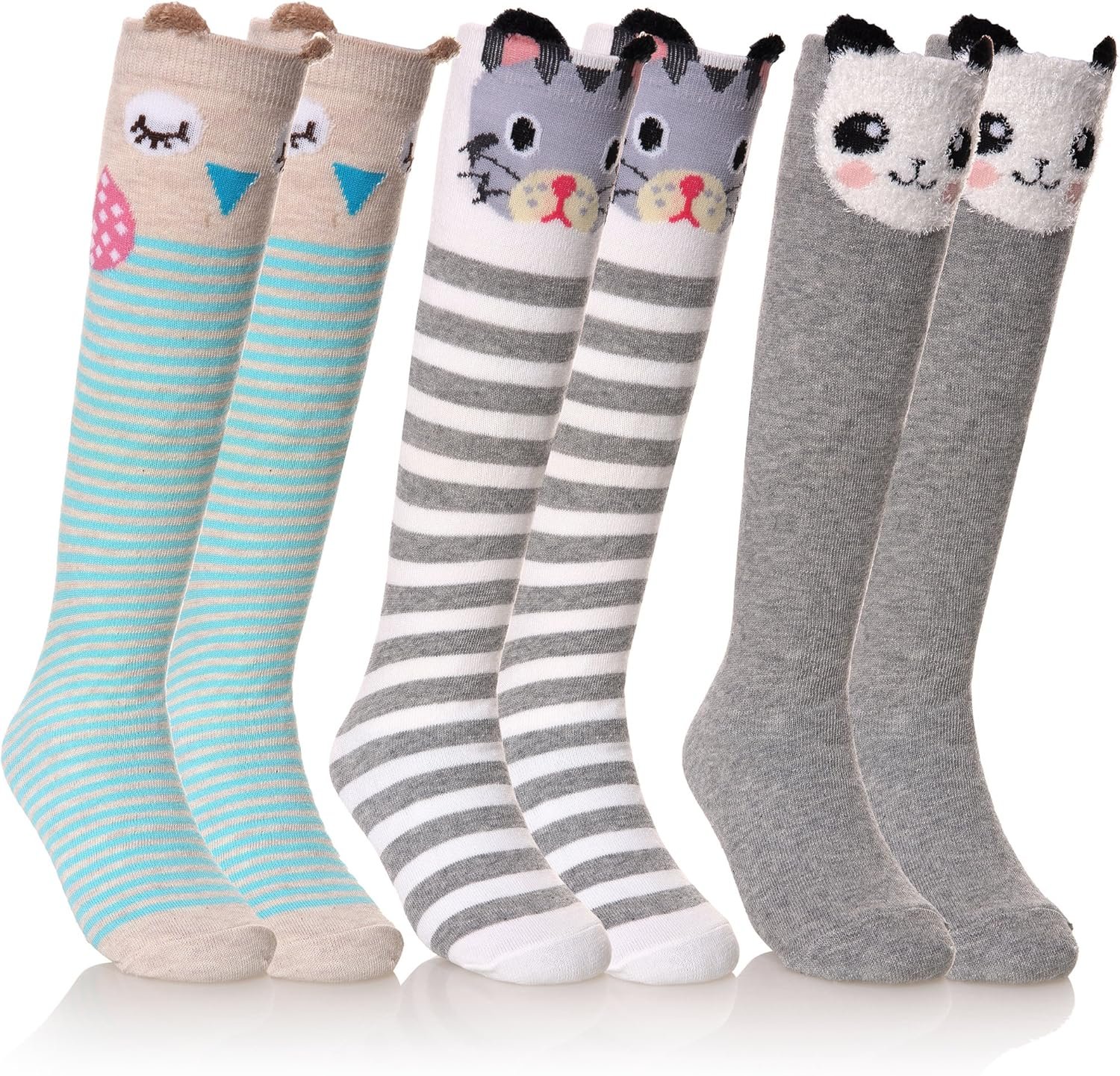 FNOVCO Girls Knee High Socks 6 Pairs 1 FNOVCO Girls Knee High Socks 6 Pairs