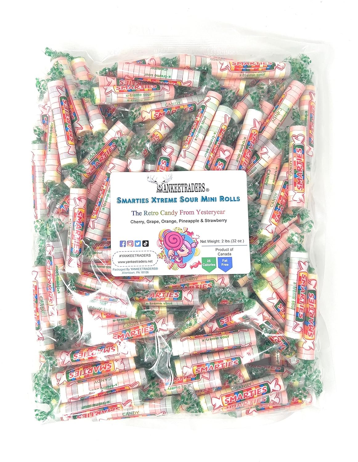 Smarties Xtreme Sour Candy 2lb Bulk 1 Smarties Xtreme Sour Candy 2lb Bulk