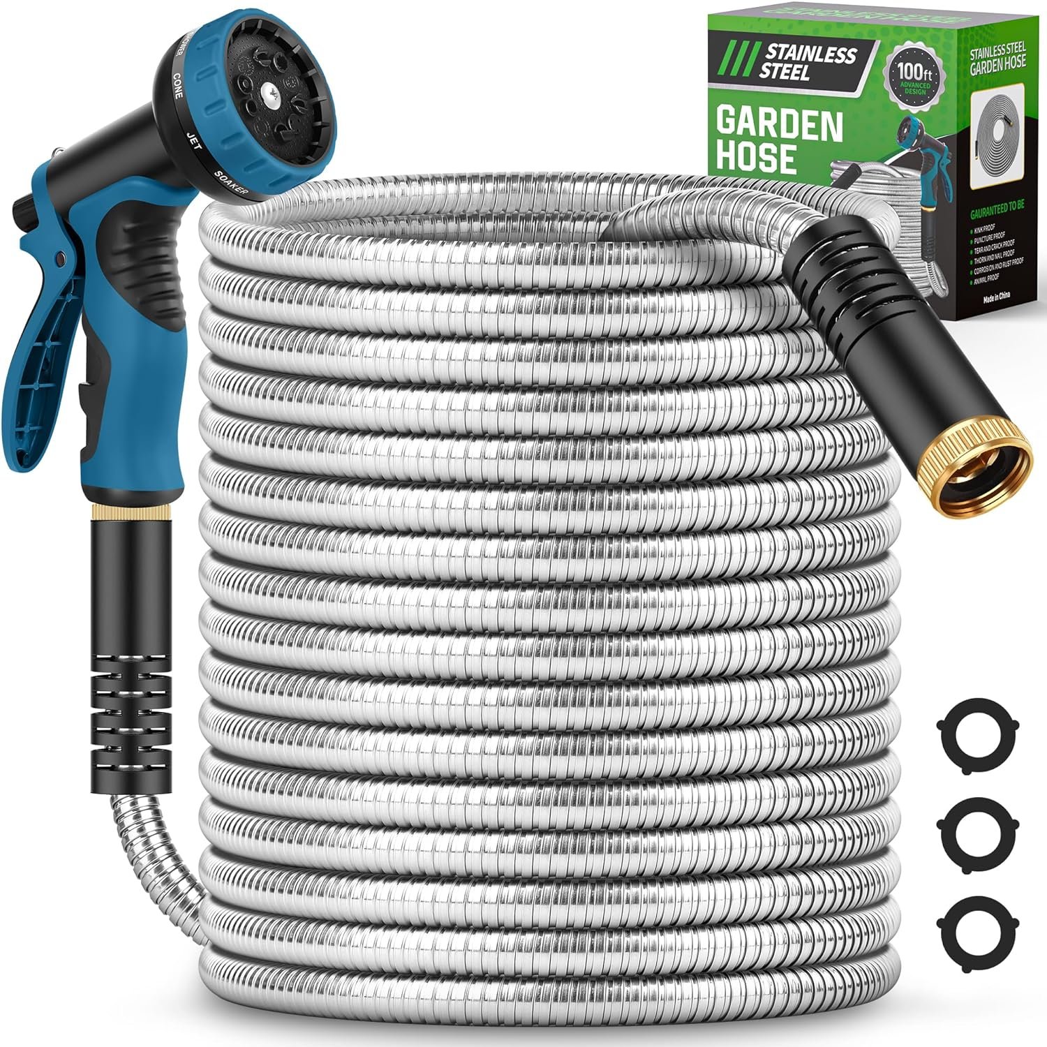 Seton 100FT Metal Garden Hose 1 Seton 100FT Metal Garden Hose