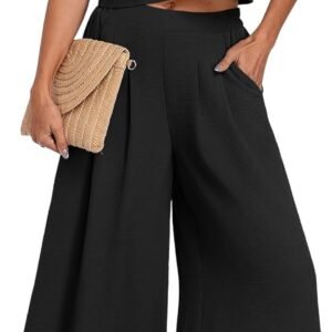 2 Piece Flowy Wide Leg Pants Matching SetsON SALE + Use
