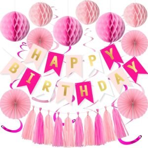 Pink Birthday Decoration Sets