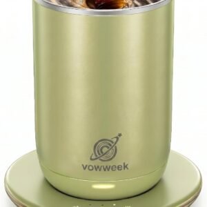 Self Stirring Heated Coffee Mug, 10 oz Auto Magnetic Mixing Cup