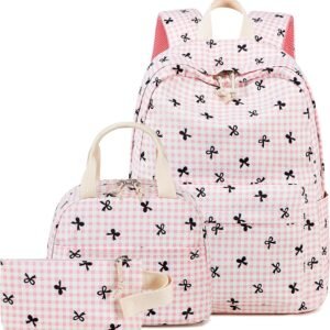 reg LEDAOU Backpack for Girls School Bag Kids Bookbag Teen Backpack Set Daypack with Lunch Bag and Pencil Case