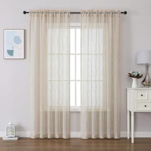 MISS SELECTEX Sheer Curtains (Silver)