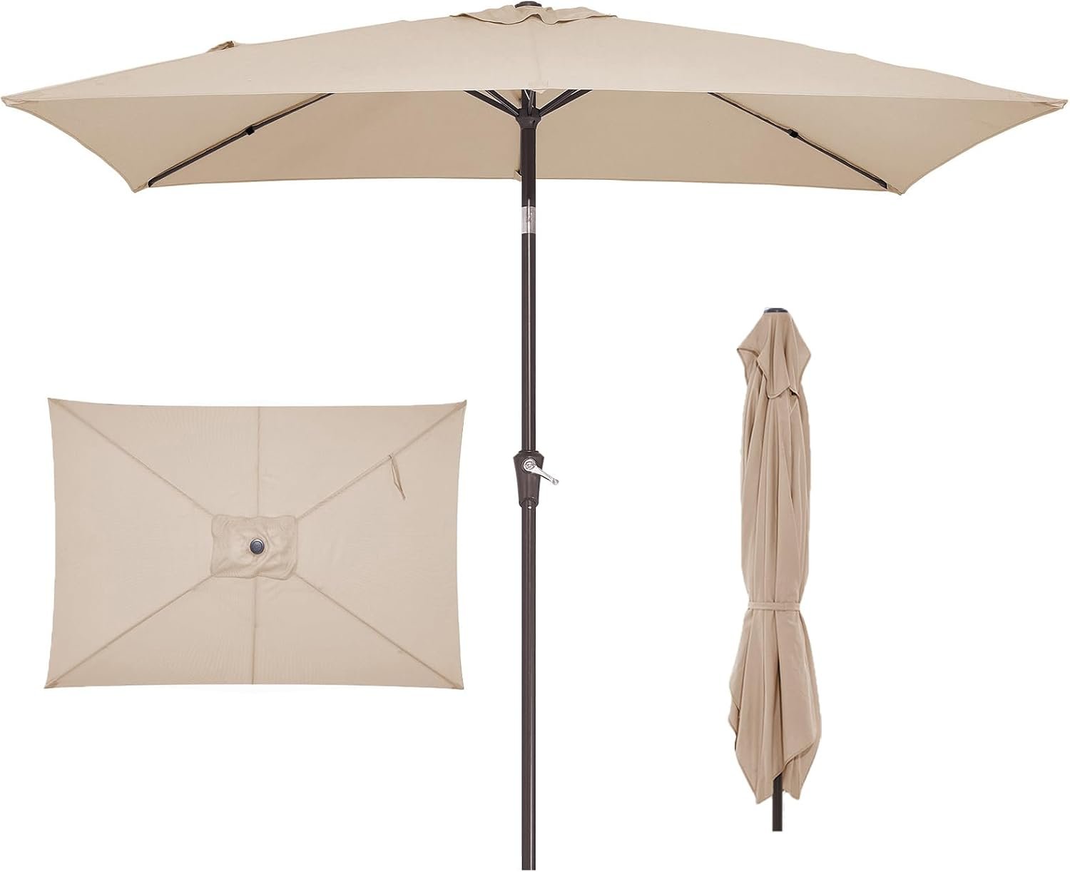 JEAREY Rectangular Patio Umbrellas 1 JEAREY Rectangular Patio Umbrellas