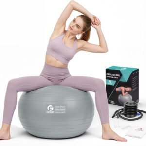 reg xxGruper Exercise Ball, 45cm-75cm Extra Thick Yoga Ball for Working Out