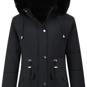 reg MOERDENG Womens Warm Winter Puffer Coat Thicken Fleece Lined Down Jacket