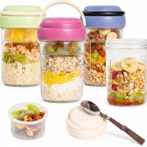 Overnight Oats Containers with Handles & Lids Price drop.
