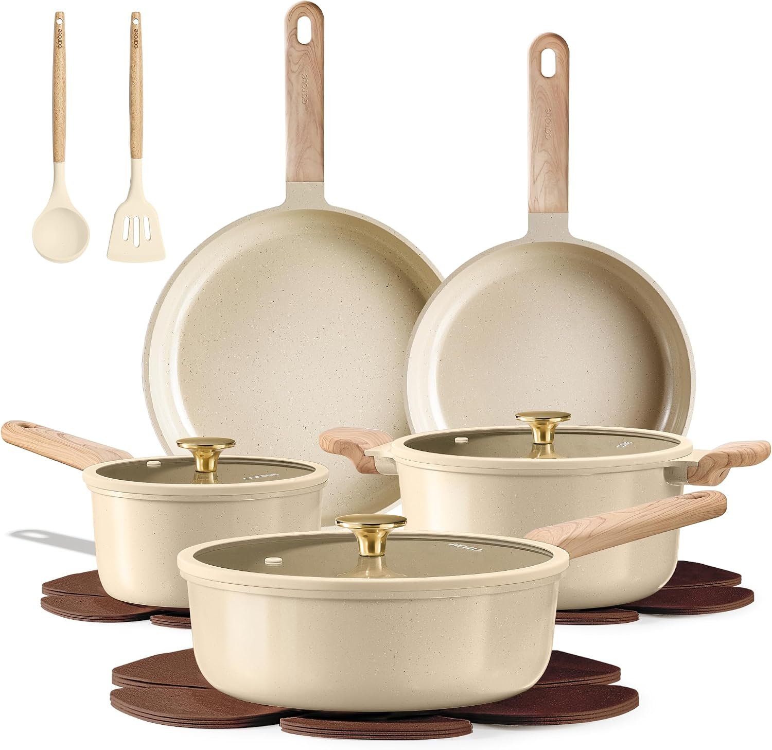 reg CAROTE Pots and Pans Set, Ceramic Cookware Set, 14pcs 1 reg CAROTE Pots and Pans Set, Ceramic Cookware Set, 14pcs