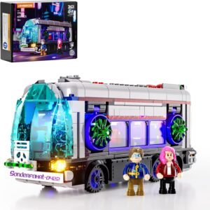 for Cyberpunk Future-Bus Lighting Building Bricks Set, 605pcs