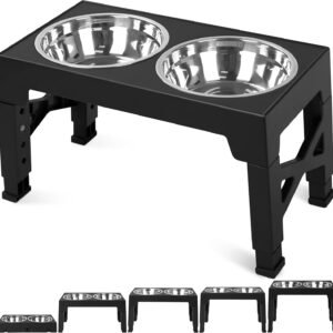 Elevated Dog Bowls with 2 Stainless Steel Dog Food BowlsPrice drop