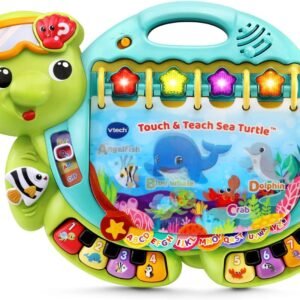xxVTech Touch and Teach Sea Turtle Interactive Learning Book, Green