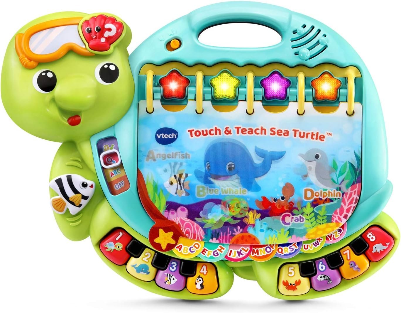 xxVTech Touch and Teach Sea Turtle Interactive Learning Book, Green 1 xxVTech Touch and Teach Sea Turtle Interactive Learning Book, Green