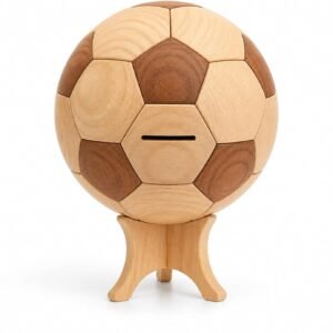 Wooden Soccer Piggy Banks
