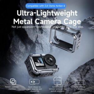 LKTOP Camera Cages for DJI Osmo Action 6