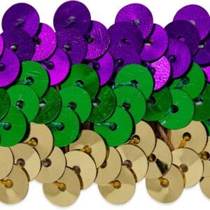 Metallic Mardi Gras Sequin Trims