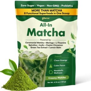 reg Ceremonial Grade Matcha Powder with Moringa, Japanese Tea, 30 Servings